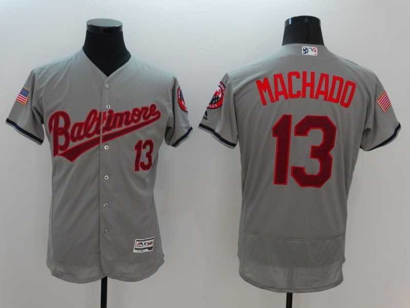 Baltimore Orioles #13 Manny Machado Gray USA Independence Day 2016 Flexbase Collection Stitched Baseball Jersey,We sell and wholesale Baltimore Orioles #13 Manny Machado Gray USA Independence Day 2016 Flexbase Collection Stitched Baseball Jersey on line form chian!
