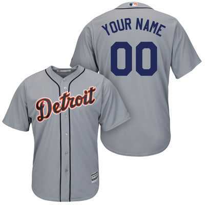 Detroit Tigers Customized Gray Men's New Cool Base Stitched MLB Jersey,We sell and wholesale Detroit Tigers Customized Gray Men's New Cool Base Stitched MLB Jersey on line form chian!