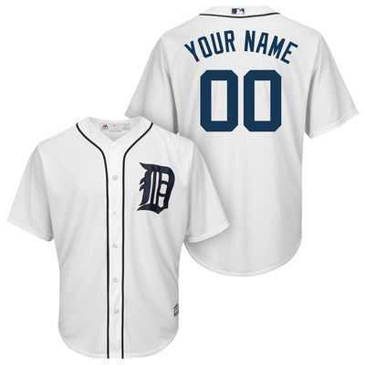 Detroit Tigers Customized White Men's New Cool Base Stitched MLB Jersey,We sell and wholesale Detroit Tigers Customized White Men's New Cool Base Stitched MLB Jersey on line form chian!