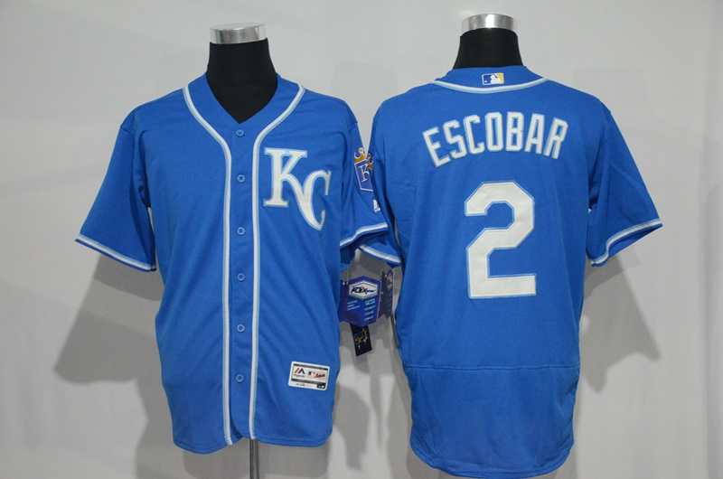 Kansas City Royals #2 Alcides Escobar Light Blue KC 2016 Flexbase Collection Stitched Baseball Jersey,We sell and wholesale Kansas City Royals #2 Alcides Escobar Light Blue KC 2016 Flexbase Collection Stitched Baseball Jersey on line form chian!