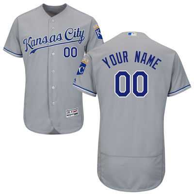 Kansas City Royals Customized Men's Gray Celtic Flexbase Collection Stitched Baseball Jersey,We sell and wholesale Kansas City Royals Customized Men's Gray Celtic Flexbase Collection Stitched Baseball Jersey on line form chian!