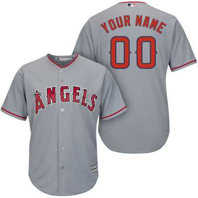 Los Angeles Angels of Anaheim Customized Gray Men's New Cool Base Stitched MLB Jersey,We sell and wholesale Los Angeles Angels of Anaheim Customized Gray Men's New Cool Base Stitched MLB Jersey on line form chian!