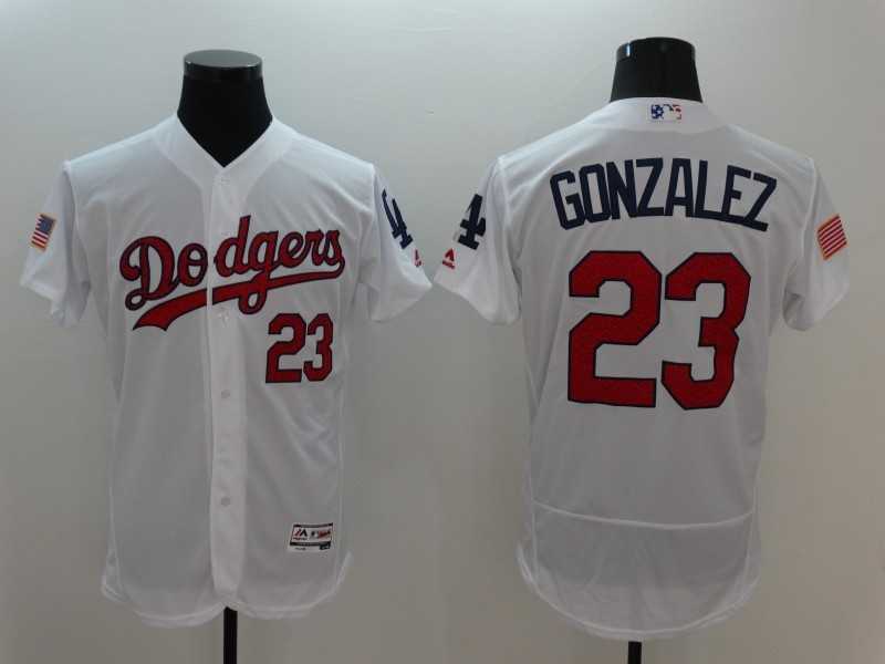 Los Angeles Dodgers #23 Adrian Gonzalez White USA Independence Day 2016 Flexbase Collection Stitched Baseball Jersey,We sell and wholesale Los Angeles Dodgers #23 Adrian Gonzalez White USA Independence Day 2016 Flexbase Collection Stitched Baseball Jersey on line form chian!