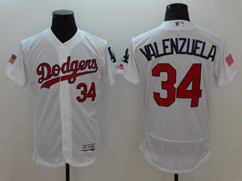 Los Angeles Dodgers #34 Fernando Valenzuela White USA Independence Day 2016 Flexbase Collection Stitched Baseball Jersey,We sell and wholesale Los Angeles Dodgers #34 Fernando Valenzuela White USA Independence Day 2016 Flexbase Collection Stitched Baseball Jersey on line form chian!