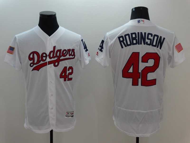 Los Angeles Dodgers #42 Jackie Robinson White USA Independence Day 2016 Flexbase Collection Stitched Baseball Jersey,We sell and wholesale Los Angeles Dodgers #42 Jackie Robinson White USA Independence Day 2016 Flexbase Collection Stitched Baseball Jersey on line form chian!
