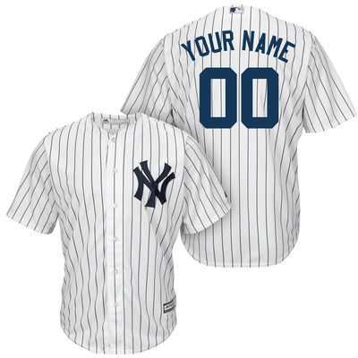 New York Yankees Customized White Pinstripe Men's New Cool Base Stitched MLB Jersey,We sell and wholesale New York Yankees Customized White Pinstripe Men's New Cool Base Stitched MLB Jersey on line form chian!