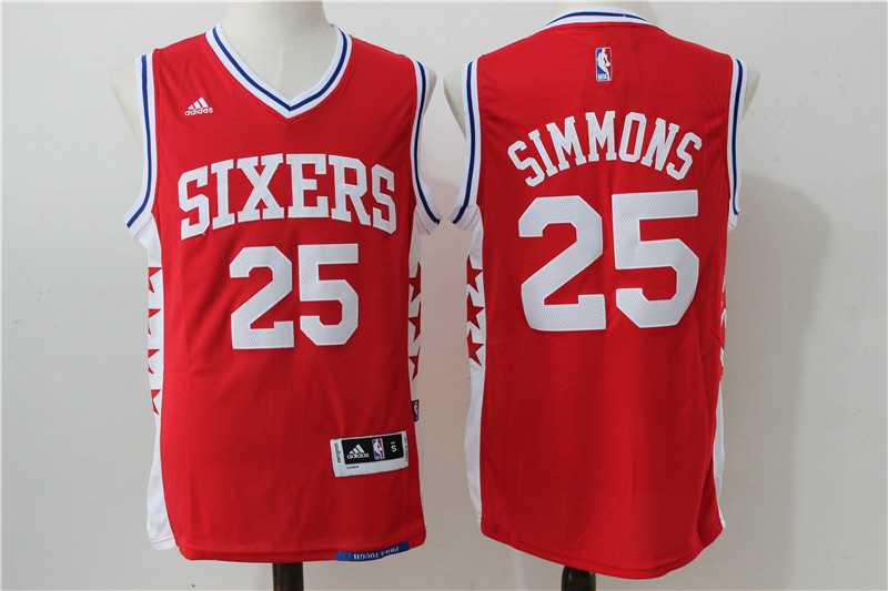 Philadelphia 76ers #25 Simmons New Red Swingman Stitched NBA Jersey,We sell and wholesale Philadelphia 76ers #25 Simmons New Red Swingman Stitched NBA Jersey on line form chian!