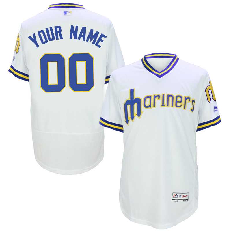 Seattle Mariners Customized Mitchell And Ness Men's White Flexbase Collection Stitched Pullover Jersey,We sell and wholesale Seattle Mariners Customized Mitchell And Ness Men's White Flexbase Collection Stitched Pullover Jersey on line form chian!