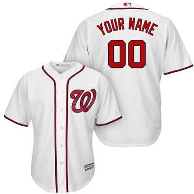 Washington Nationals Customized White Men's New Cool Base Stitched MLB Jersey,We sell and wholesale Washington Nationals Customized White Men's New Cool Base Stitched MLB Jersey on line form chian!