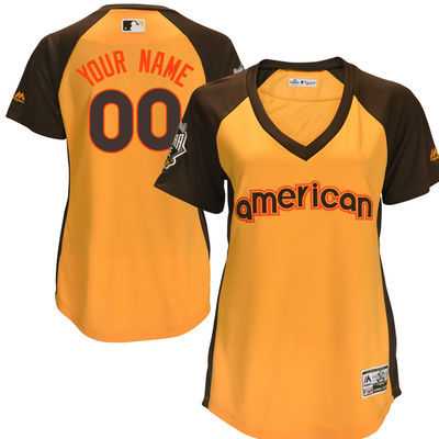 Women MLB Customized Gold 2016 All Star American League Stitched Baseball Jersey,We sell and wholesale Women MLB Customized Gold 2016 All Star American League Stitched Baseball Jersey on line form chian!