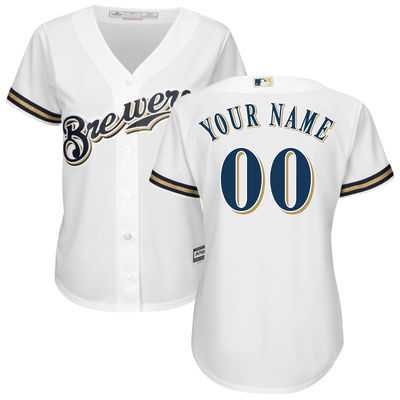 Women Milwaukee Brewers Customized White New Cool Base Stitched MLB Jersey,We sell and wholesale Women Milwaukee Brewers Customized White New Cool Base Stitched MLB Jersey on line form chian!