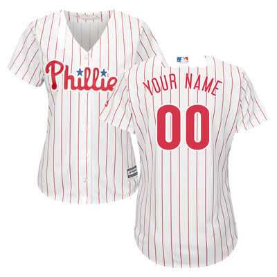 Women Philadelphia Phillies Customized White(Red Strip) New Cool Base Stitched Baseball Jersey,We sell and wholesale Women Philadelphia Phillies Customized White(Red Strip) New Cool Base Stitched Baseball Jersey on line form chian!