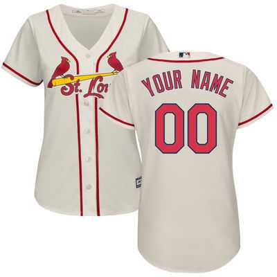 Women St. Louis Cardinals Customized Cream New Cool Base Stitched MLB Jersey,We sell and wholesale Women St. Louis Cardinals Customized Cream New Cool Base Stitched MLB Jersey on line form chian!