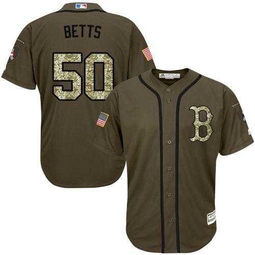 Boston Red Sox #50 Mookie Betts Green Salute to Service Stitched Baseball Jersey Jiasu,We sell and wholesale Boston Red Sox #50 Mookie Betts Green Salute to Service Stitched Baseball Jersey Jiasu on line form chian!