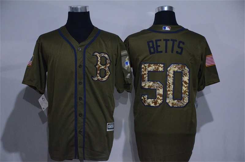 Boston Red Sox #50 Mookie Betts Green Salute to Service Stitched Baseball Jersey,We sell and wholesale Boston Red Sox #50 Mookie Betts Green Salute to Service Stitched Baseball Jersey on line form chian!