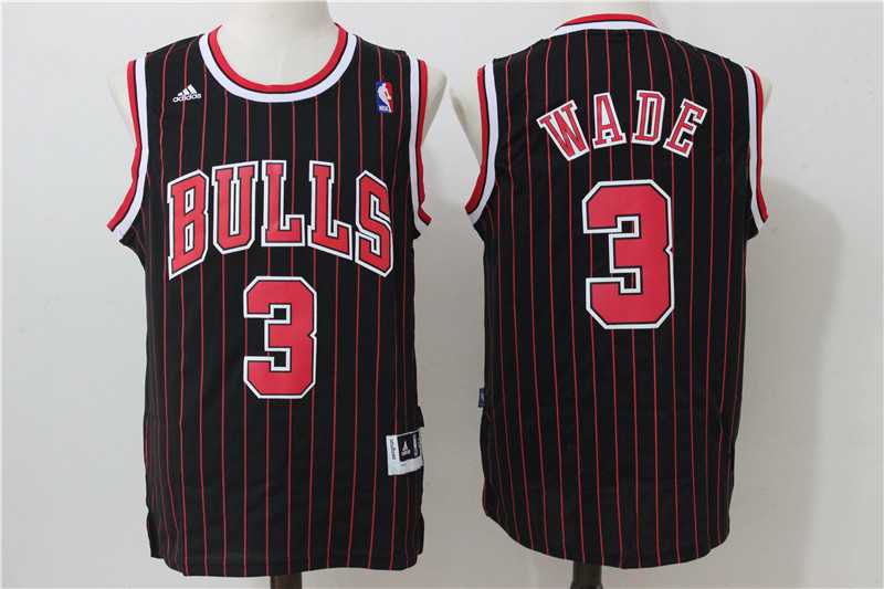 Chicago Bulls #3 Wade Black (Red Pinstripe) Throwback Stitched NBA Jersey,We sell and wholesale Chicago Bulls #3 Wade Black (Red Pinstripe) Throwback Stitched NBA Jersey on line form chian!