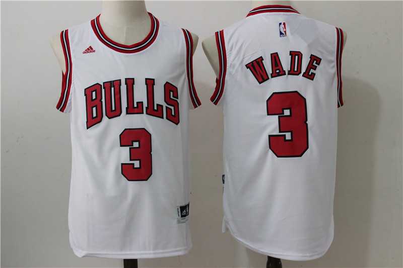 Chicago Bulls #3 Wade White Swingman Stitched NBA Jersey,We sell and wholesale Chicago Bulls #3 Wade White Swingman Stitched NBA Jersey on line form chian!