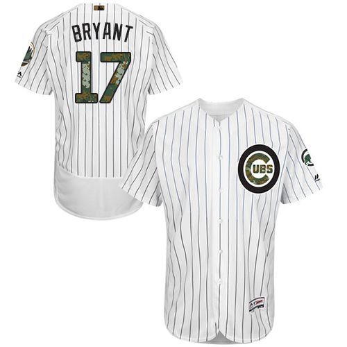 Chicago Cubs #17 Kris Bryant White(Blue Strip) Flexbase Collection 2016 Memorial Day Stitched Baseball Jersey Jiasu,We sell and wholesale Chicago Cubs #17 Kris Bryant White(Blue Strip) Flexbase Collection 2016 Memorial Day Stitched Baseball Jersey Jiasu on line form chian!