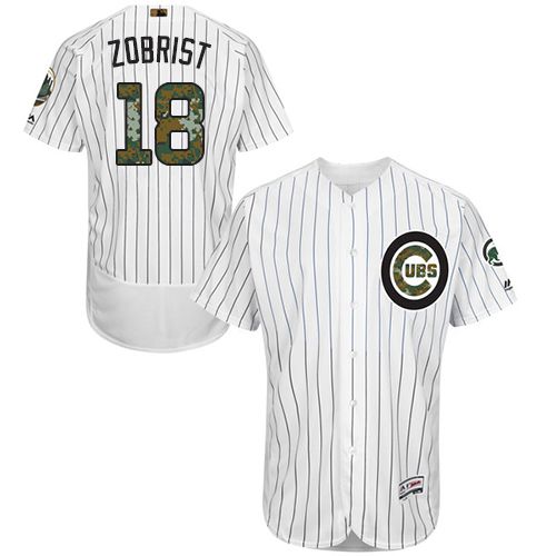 Chicago Cubs #18 Ben Zobrist White(Blue Strip) Flexbase Collection 2016 Memorial Day Stitched Baseball Jersey Jiasu,We sell and wholesale Chicago Cubs #18 Ben Zobrist White(Blue Strip) Flexbase Collection 2016 Memorial Day Stitched Baseball Jersey Jiasu on line form chian!