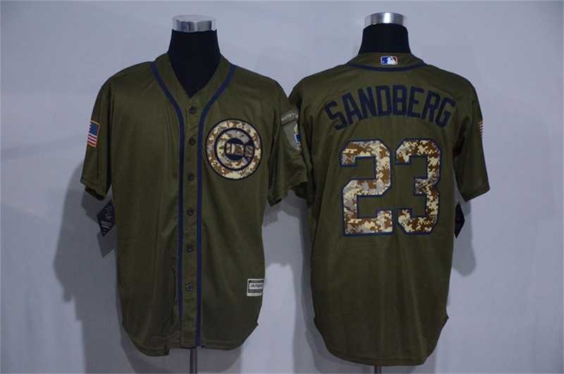 Chicago Cubs #23 Ryne Sandberg Green Salute to Service Stitched Baseball Jersey,We sell and wholesale Chicago Cubs #23 Ryne Sandberg Green Salute to Service Stitched Baseball Jersey on line form chian!