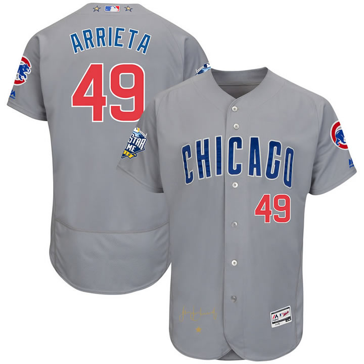 Chicago Cubs #49 Jake Arrieta Gray 2016 All Star Flexbase Collection Signature Stitched Jersey Jiasu,We sell and wholesale Chicago Cubs #49 Jake Arrieta Gray 2016 All Star Flexbase Collection Signature Stitched Jersey Jiasu on line form chian!