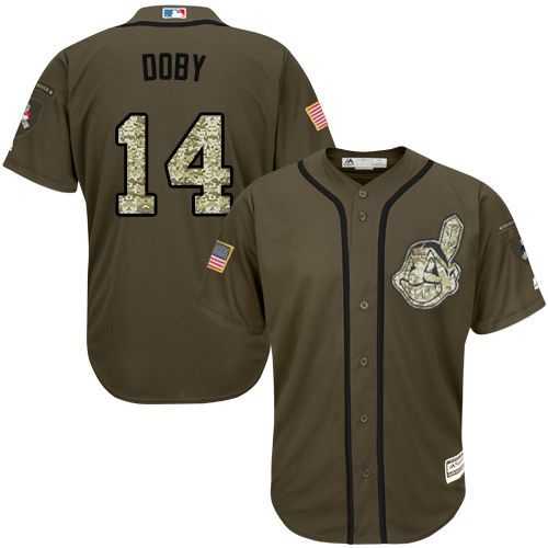 Cleveland Indians #14 Larry Doby Green Salute to Service Stitched Baseball Jersey Jiasu,We sell and wholesale Cleveland Indians #14 Larry Doby Green Salute to Service Stitched Baseball Jersey Jiasu on line form chian!