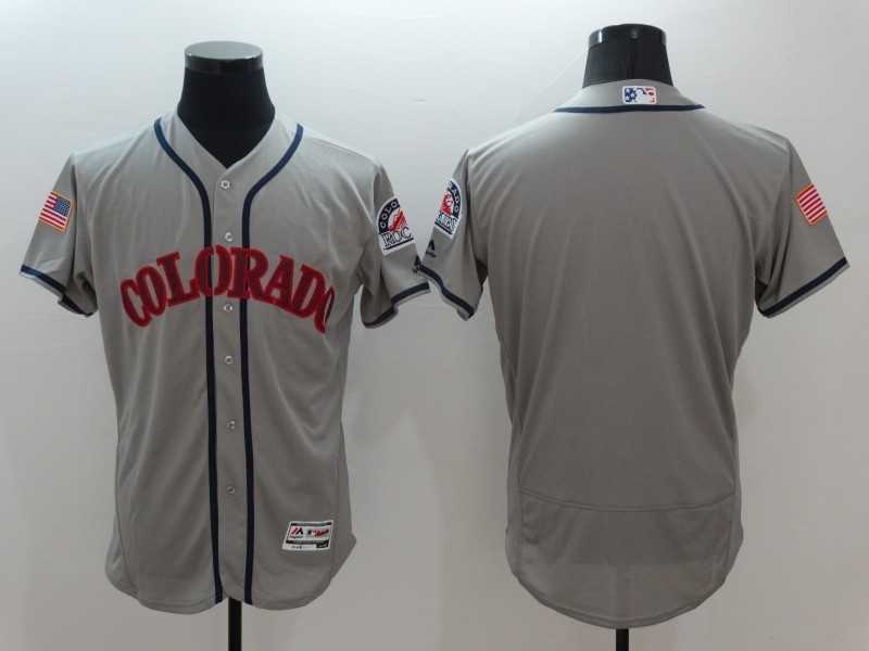 Colorado Rockies Customized Men's Gray USA Independence Day 2016 Flexbase Collection Stitched Jersey,We sell and wholesale Colorado Rockies Customized Men's Gray USA Independence Day 2016 Flexbase Collection Stitched Jersey on line form chian!