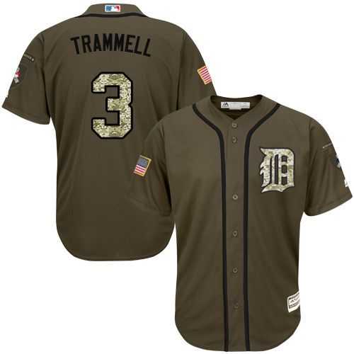 Detroit Tigers #3 Alan Trammell Green Salute to Service Stitched Baseball Jersey Jiasu,We sell and wholesale Detroit Tigers #3 Alan Trammell Green Salute to Service Stitched Baseball Jersey Jiasu on line form chian!