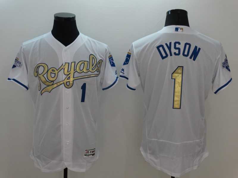 Kansas City Royals #1 Jarrod Dyson White-Gold 2016 Champion Patch Flexbase Collection Stitched Jersey,We sell and wholesale Kansas City Royals #1 Jarrod Dyson White-Gold 2016 Champion Patch Flexbase Collection Stitched Jersey on line form chian!