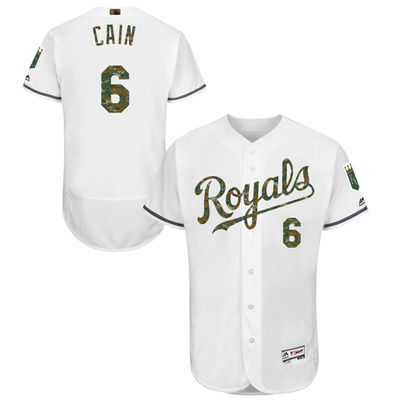 Kansas City Royals #6 Lorenzo Cain White Flexbase Collection 2016 Memorial Day Stitched Baseball Jersey Jiasu,We sell and wholesale Kansas City Royals #6 Lorenzo Cain White Flexbase Collection 2016 Memorial Day Stitched Baseball Jersey Jiasu on line form chian!