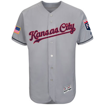 Kansas City Royals Customized Gray 2016 Fashion Stars & Stripes Flexbase Stitched Baseball Jersey,We sell and wholesale Kansas City Royals Customized Gray 2016 Fashion Stars & Stripes Flexbase Stitched Baseball Jersey on line form chian!