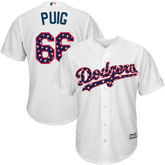 Los Angeles Dodgers #66 Yasiel Puig White 2016 Fashion Stars & Stripes Flexbase Stitched Baseball Jersey Jiasu,We sell and wholesale Los Angeles Dodgers #66 Yasiel Puig White 2016 Fashion Stars & Stripes Flexbase Stitched Baseball Jersey Jiasu on line form chian!