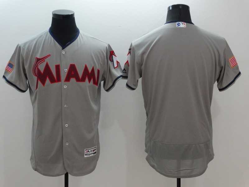 Miami Marlins Customized Men's Gray USA Independence Day 2016 Flexbase Collection Stitched Jersey,We sell and wholesale Miami Marlins Customized Men's Gray USA Independence Day 2016 Flexbase Collection Stitched Jersey on line form chian!