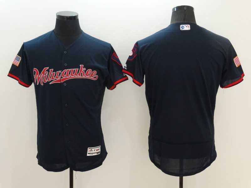Milwaukee Brewers Customized Men's Navy Blue USA Independence Day 2016 Flexbase Collection Stitched Jersey,We sell and wholesale Milwaukee Brewers Customized Men's Navy Blue USA Independence Day 2016 Flexbase Collection Stitched Jersey on line form chian!
