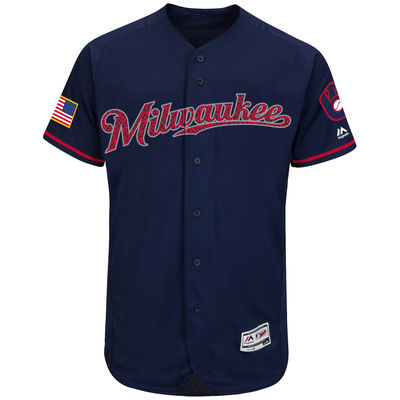 Milwaukee Brewers Customized Navy Blue 2016 Fashion Stars & Stripes Flexbase Stitched Baseball Jersey,We sell and wholesale Milwaukee Brewers Customized Navy Blue 2016 Fashion Stars & Stripes Flexbase Stitched Baseball Jersey on line form chian!