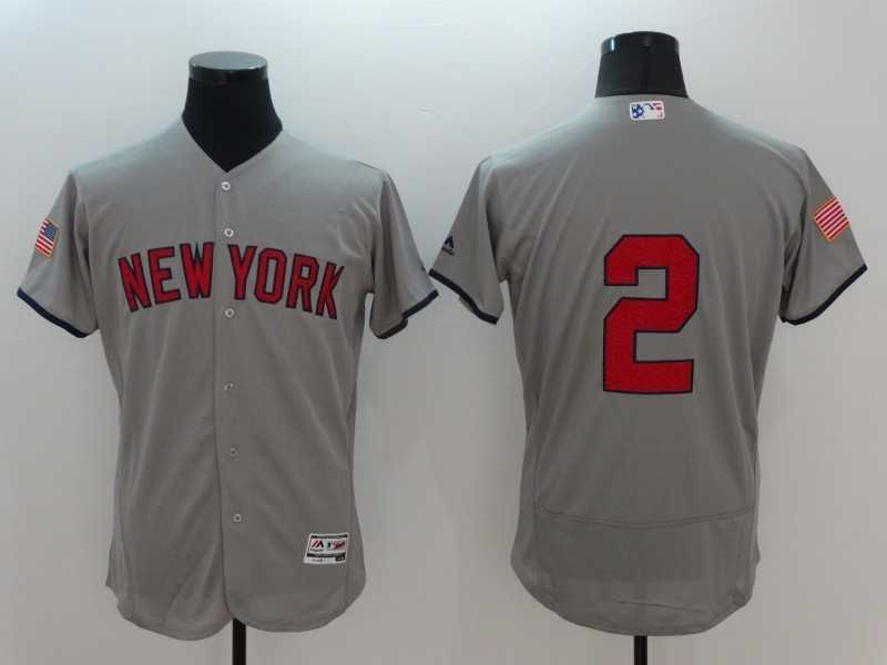 New York Yankees #2 Derek Jeter Gray USA Independence Day 2016 Flexbase Collection Stitched Jersey,We sell and wholesale New York Yankees #2 Derek Jeter Gray USA Independence Day 2016 Flexbase Collection Stitched Jersey on line form chian!