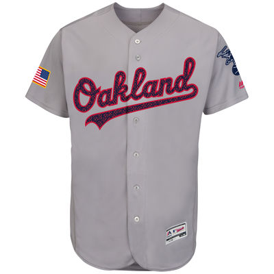 Oakland Athletics Customized Gray 2016 Fashion Stars & Stripes Flexbase Stitched Baseball Jersey,We sell and wholesale Oakland Athletics Customized Gray 2016 Fashion Stars & Stripes Flexbase Stitched Baseball Jersey on line form chian!