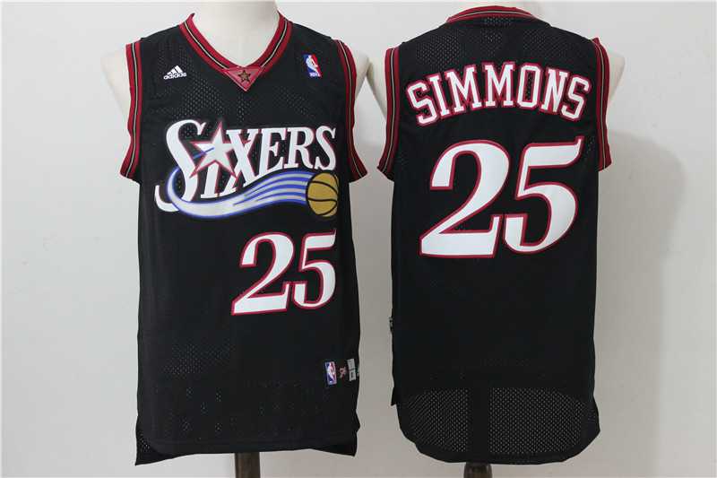 Philadelphia 76ers #25 Simmons Black Swingman Throwback Stitched NBA Jersey,We sell and wholesale Philadelphia 76ers #25 Simmons Black Swingman Throwback Stitched NBA Jersey on line form chian!