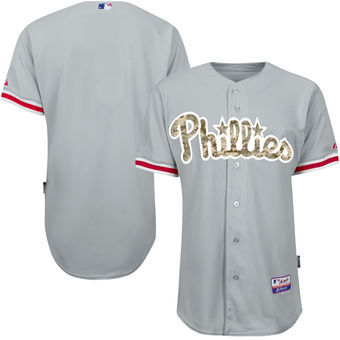 Philadelphia Phillies Customized Gray Camo Cool Base Stitched Baseball Jersey,We sell and wholesale Philadelphia Phillies Customized Gray Camo Cool Base Stitched Baseball Jersey on line form chian!