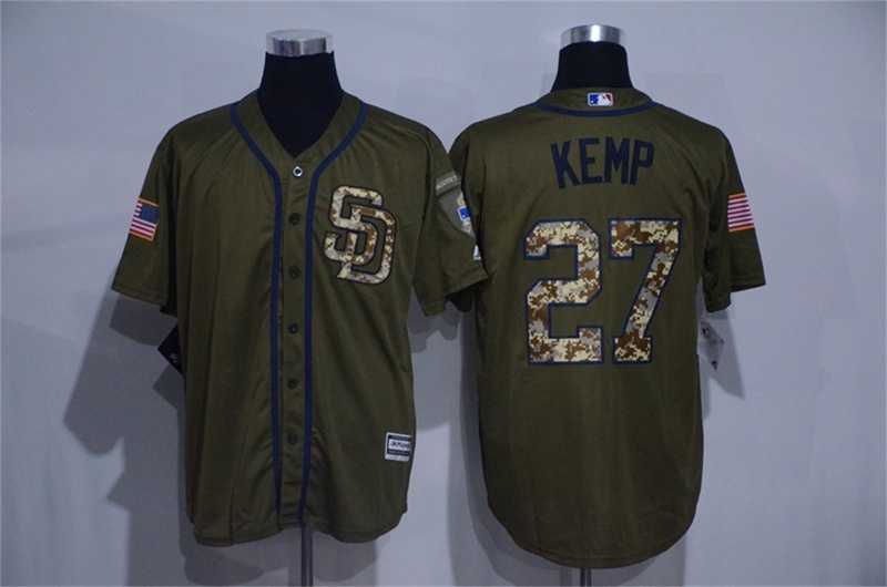San Diego Padres #27 Matt Kemp Green Salute to Service Stitched Baseball Jersey,We sell and wholesale San Diego Padres #27 Matt Kemp Green Salute to Service Stitched Baseball Jersey on line form chian!