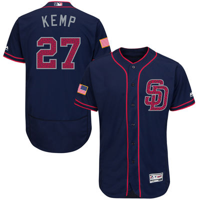 San Diego Padres #27 Matt Kemp Navy Blue 2016 Fashion Stars & Stripes Flexbase Stitched Baseball Jersey Jiasu,We sell and wholesale San Diego Padres #27 Matt Kemp Navy Blue 2016 Fashion Stars & Stripes Flexbase Stitched Baseball Jersey Jiasu on line form chian!