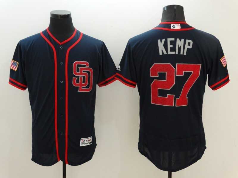 San Diego Padres #27 Matt Kemp Navy Blue USA Independence Day 2016 Flexbase Collection Stitched Jersey,We sell and wholesale San Diego Padres #27 Matt Kemp Navy Blue USA Independence Day 2016 Flexbase Collection Stitched Jersey on line form chian!