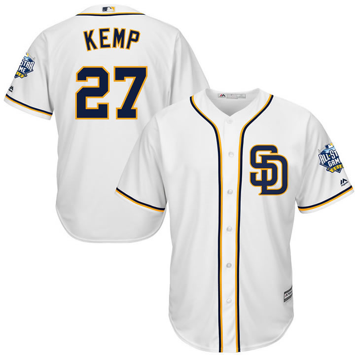 San Diego Padres #27 Matt Kemp White 2016 All Star Patch New Cool Base Stitched Jersey Jiasu,We sell and wholesale San Diego Padres #27 Matt Kemp White 2016 All Star Patch New Cool Base Stitched Jersey Jiasu on line form chian!