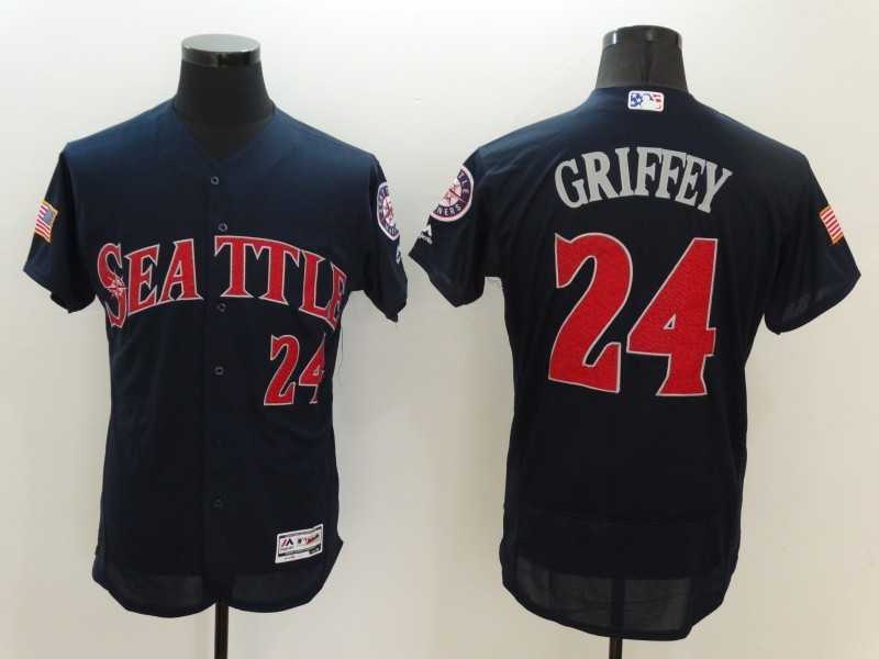 Seattle Mariners #24 Ken Griffey Navy Blue USA Independence Day 2016 Flexbase Collection Stitched Jersey,We sell and wholesale Seattle Mariners #24 Ken Griffey Navy Blue USA Independence Day 2016 Flexbase Collection Stitched Jersey on line form chian!