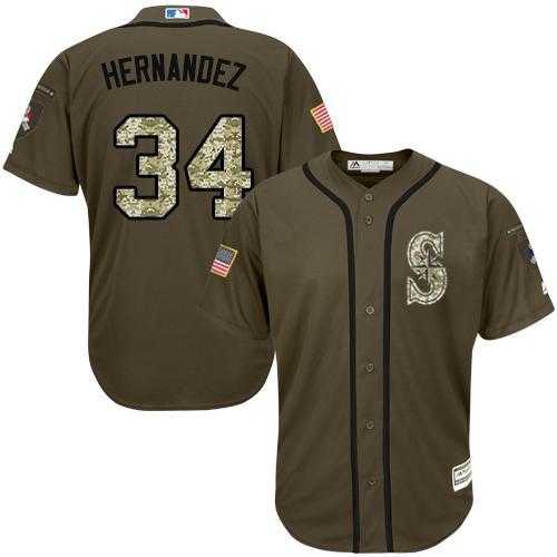 Seattle Mariners #34 Felix Hernandez Green Salute to Service Stitched Baseball Jersey Jiasu,We sell and wholesale Seattle Mariners #34 Felix Hernandez Green Salute to Service Stitched Baseball Jersey Jiasu on line form chian!