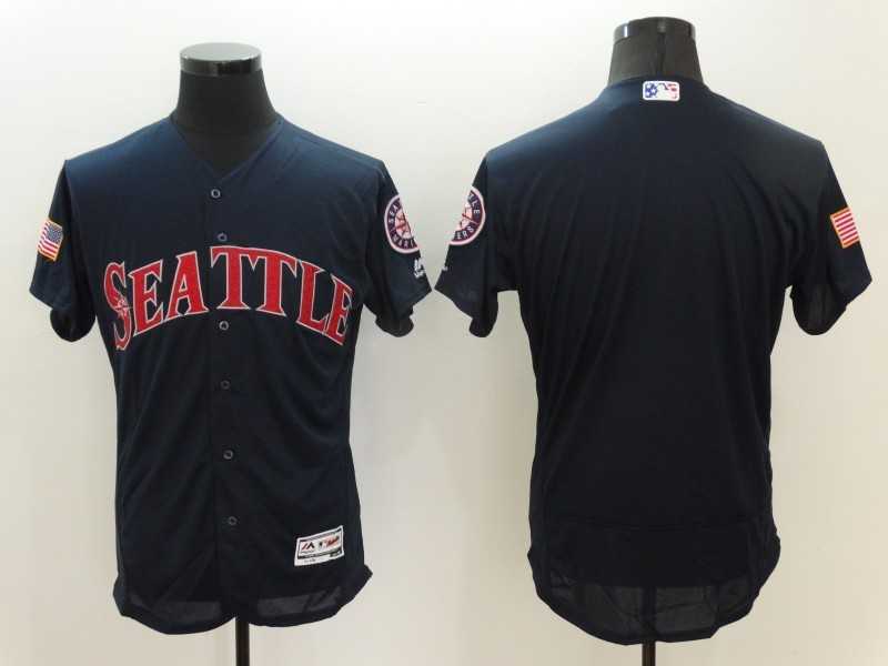 Seattle Mariners Customized Men's Navy Blue USA Independence Day 2016 Flexbase Collection Stitched Jersey,We sell and wholesale Seattle Mariners Customized Men's Navy Blue USA Independence Day 2016 Flexbase Collection Stitched Jersey on line form chian!
