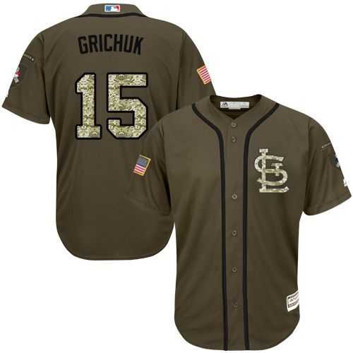 St. Louis Cardinals #15 Randal Grichuk Green Salute to Service Stitched Baseball Jersey Jiasu,We sell and wholesale St. Louis Cardinals #15 Randal Grichuk Green Salute to Service Stitched Baseball Jersey Jiasu on line form chian!