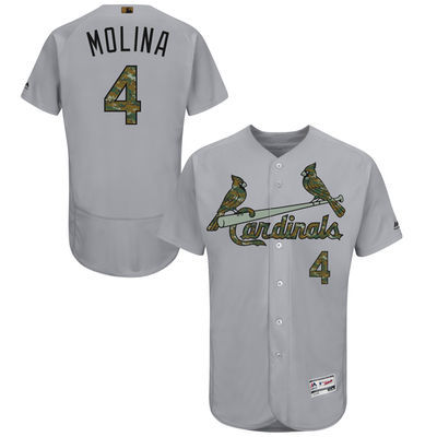 St. Louis Cardinals #4 Yadier Molina Gray Flexbase Collection 2016 Memorial Day Stitched Baseball Jersey Jiasu,We sell and wholesale St. Louis Cardinals #4 Yadier Molina Gray Flexbase Collection 2016 Memorial Day Stitched Baseball Jersey Jiasu on line form chian!