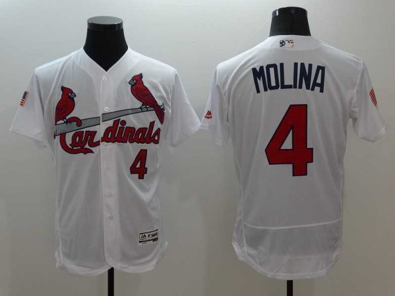 St. Louis Cardinals #4 Yadier Molina White USA Independence Day 2016 Flexbase Collection Stitched Jersey,We sell and wholesale St. Louis Cardinals #4 Yadier Molina White USA Independence Day 2016 Flexbase Collection Stitched Jersey on line form chian!