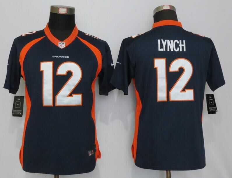 Women Limited Nike Denver Broncos #12 Lynch Navy Blue Stitched Jersey,We sell and wholesale Women Limited Nike Denver Broncos #12 Lynch Navy Blue Stitched Jersey on line form chian!